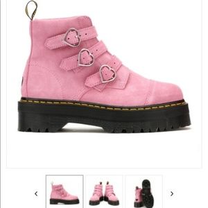 Doc Martens x Lazy Oaf pink platform boots